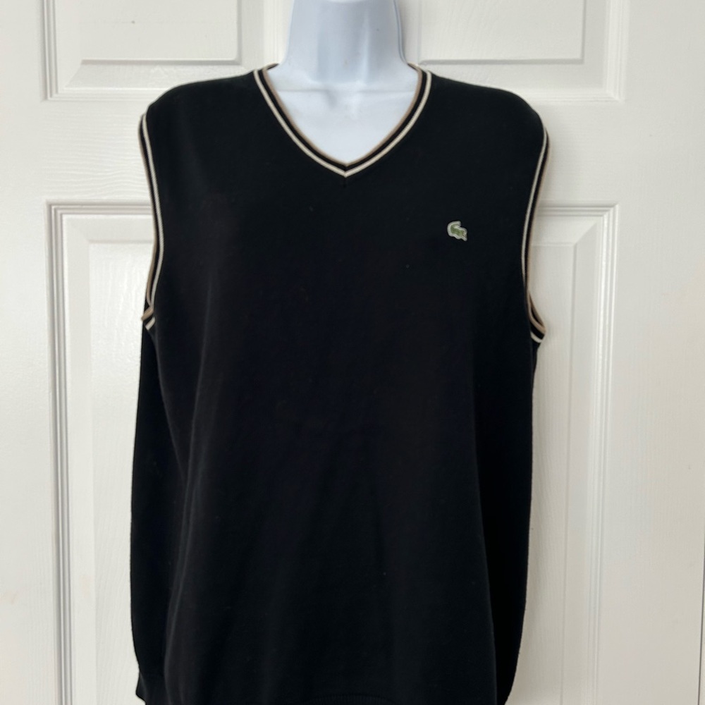 Lacoste Men's Black Sweater Vest